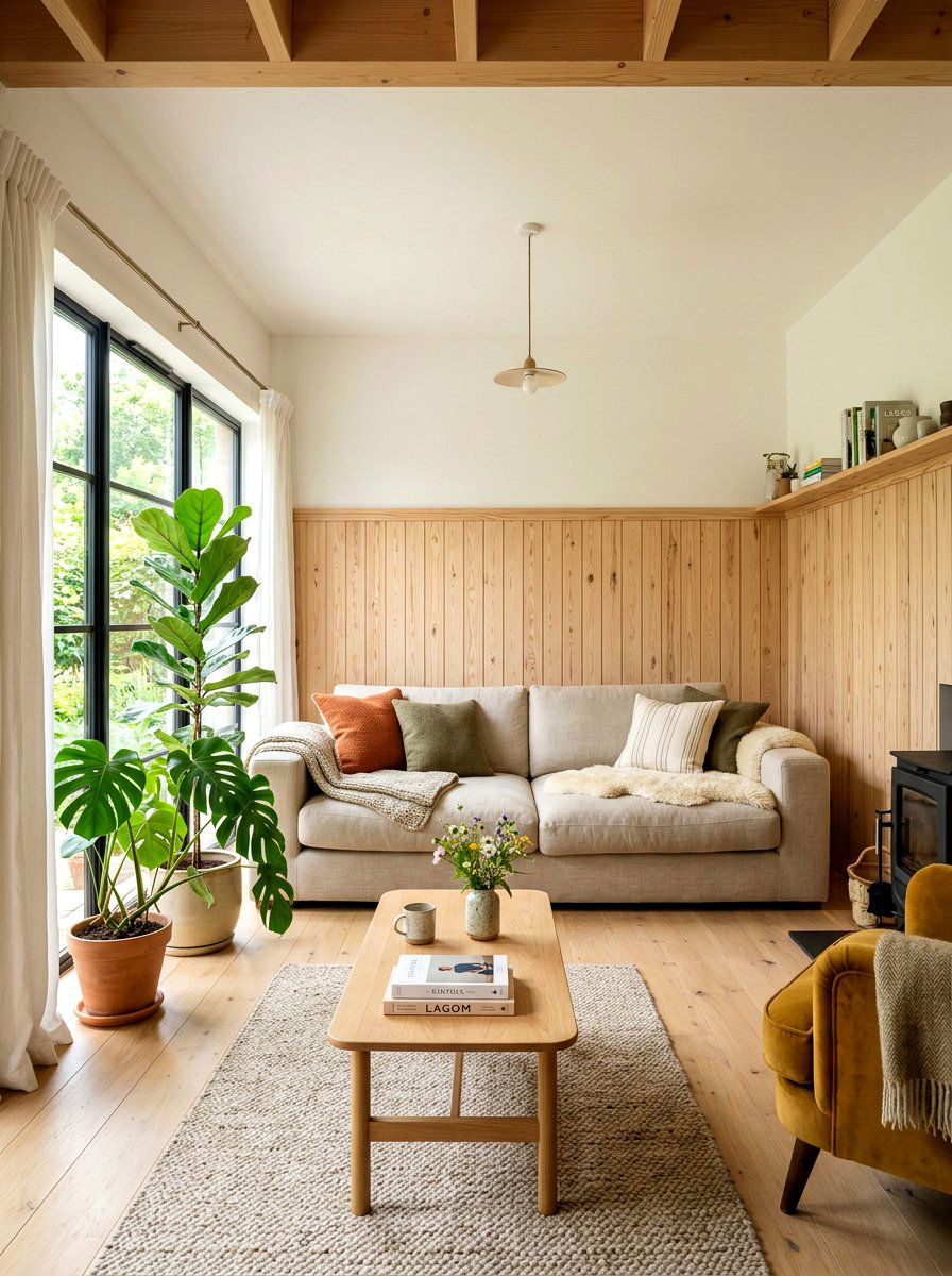 Scandinavian Wood Paneling - 30 half wall paneling ideas
