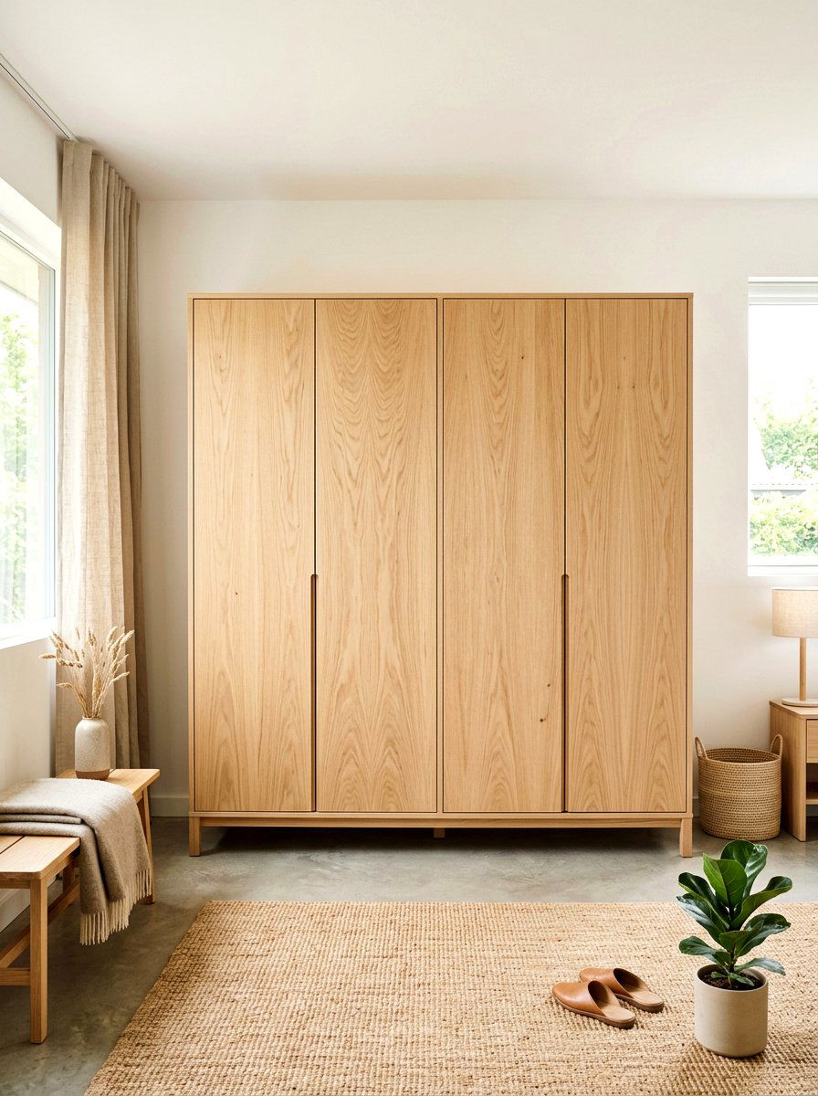 Scandinavian Wood Wardrobe - 30 capsule wardrobe closet ideas