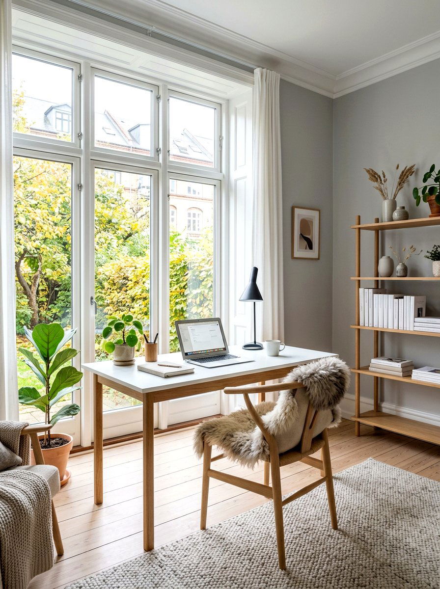 Scandinavian Work Space - 30 cozy office ideas