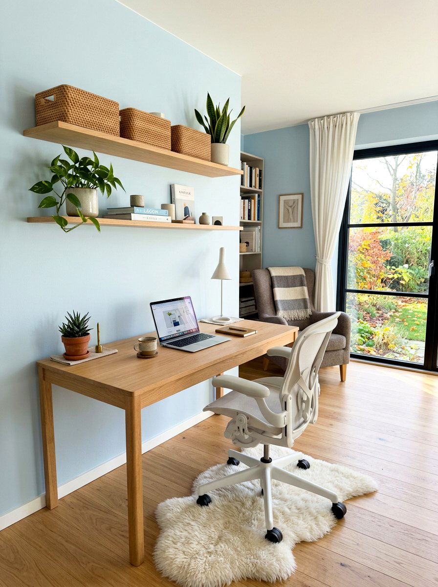 Scandinavian Workspace - 30 work from home office ideas