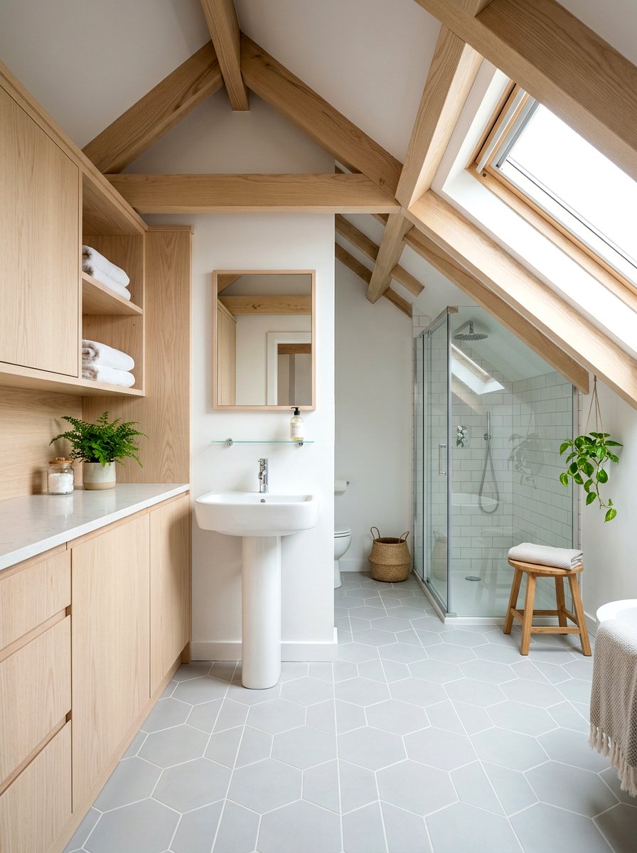 Scandinavian attic bathroom style - 30 attic bathroom ideas