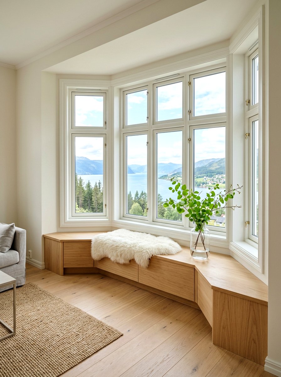 Scandinavian bay window - 30 bay window ideas