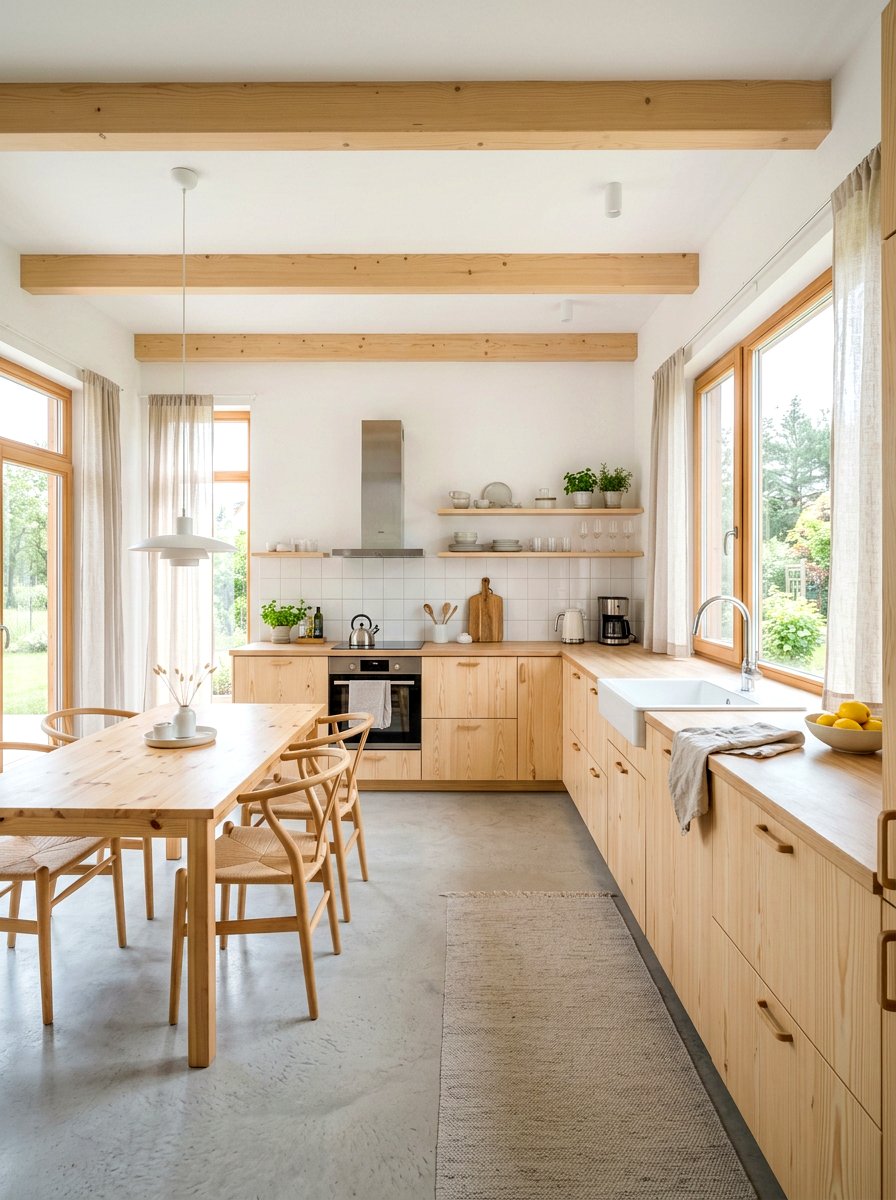Scandinavian blonde wood kitchen - 30 blonde wood kitchen ideas