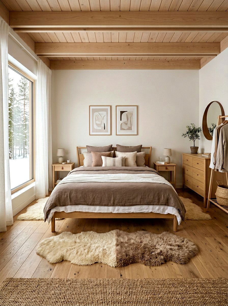 Scandinavian brown bedroom - 30 chocolate bedroom ideas