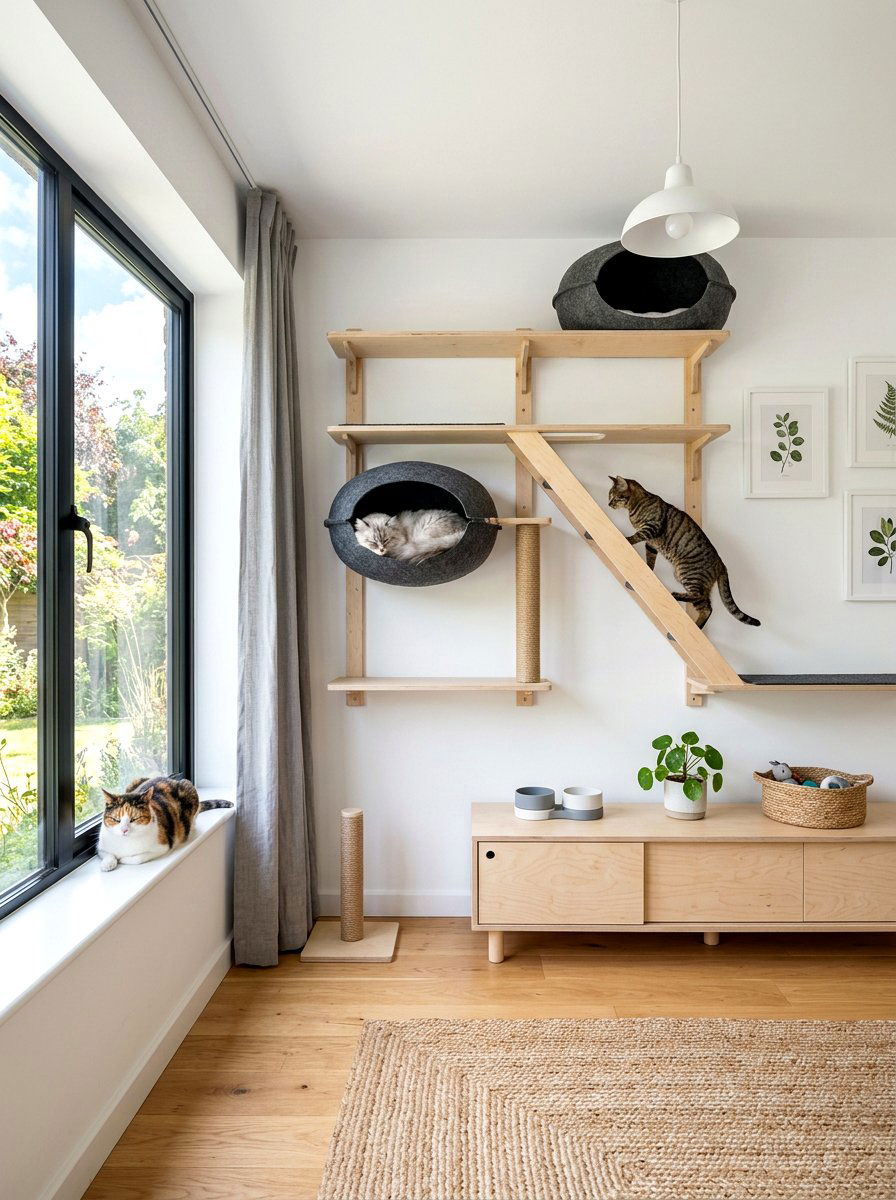Scandinavian cat room - 30 cat room aesthetic ideas