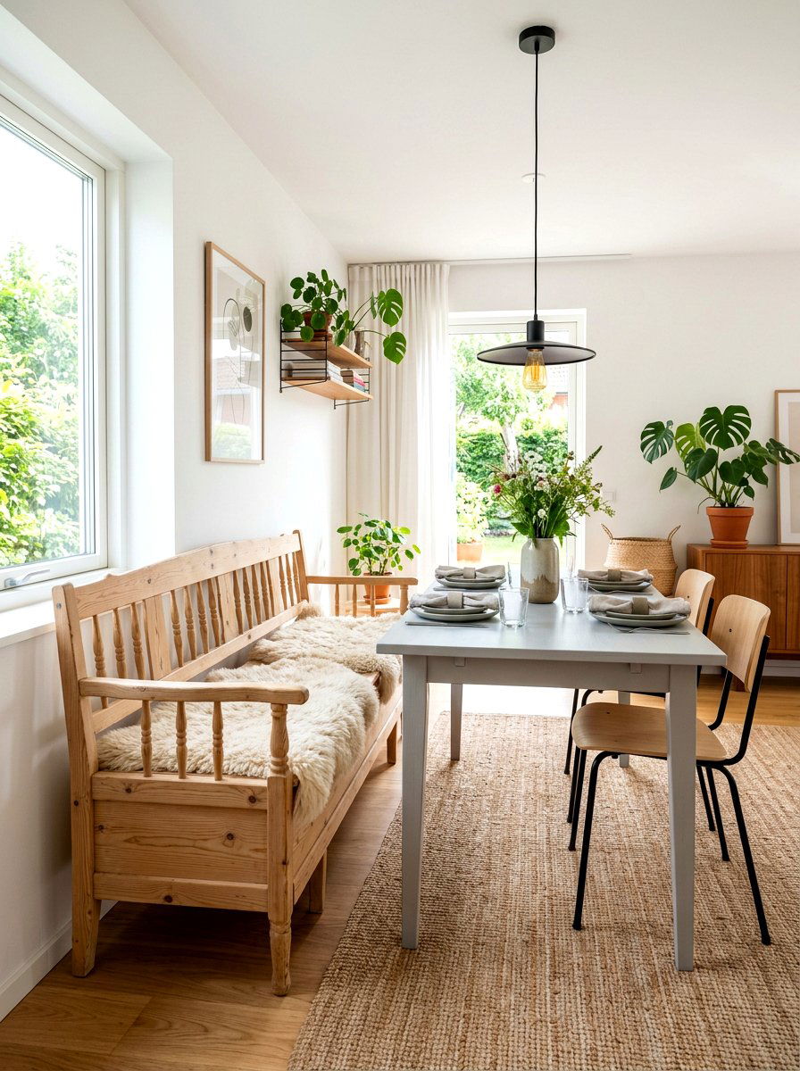 Scandinavian dining area - 30 banquette dining room ideas