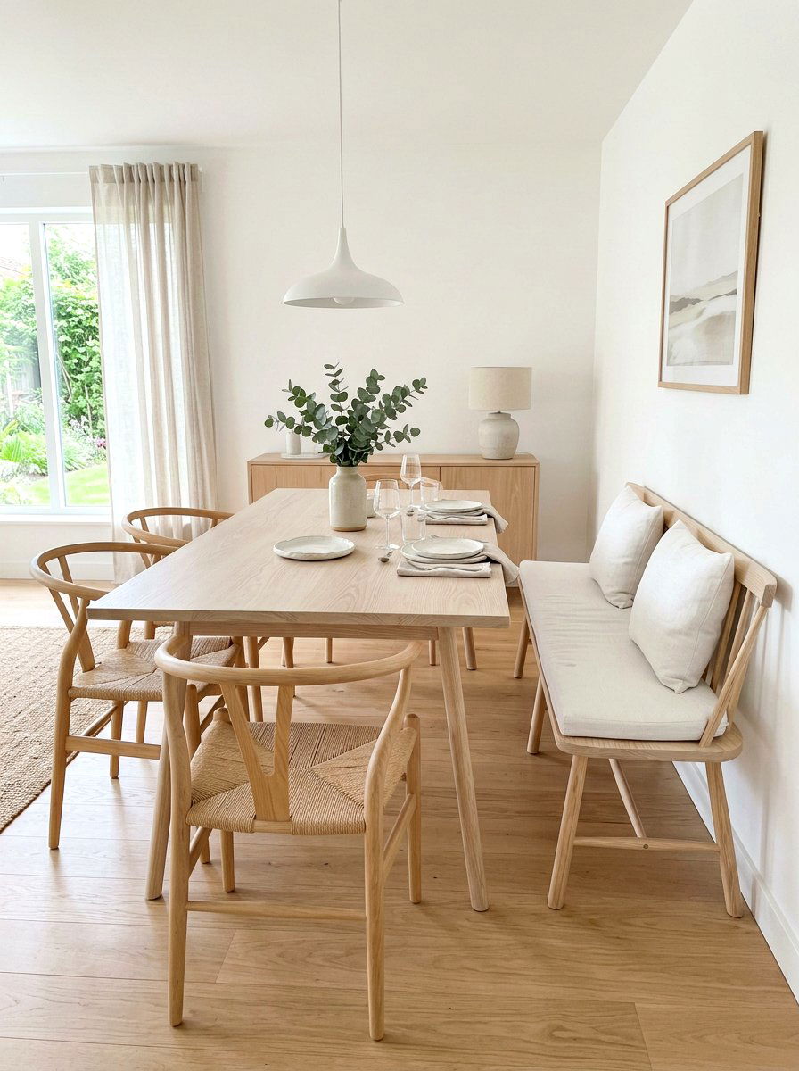Scandinavian dining bench - 30 built in dining bench ideas