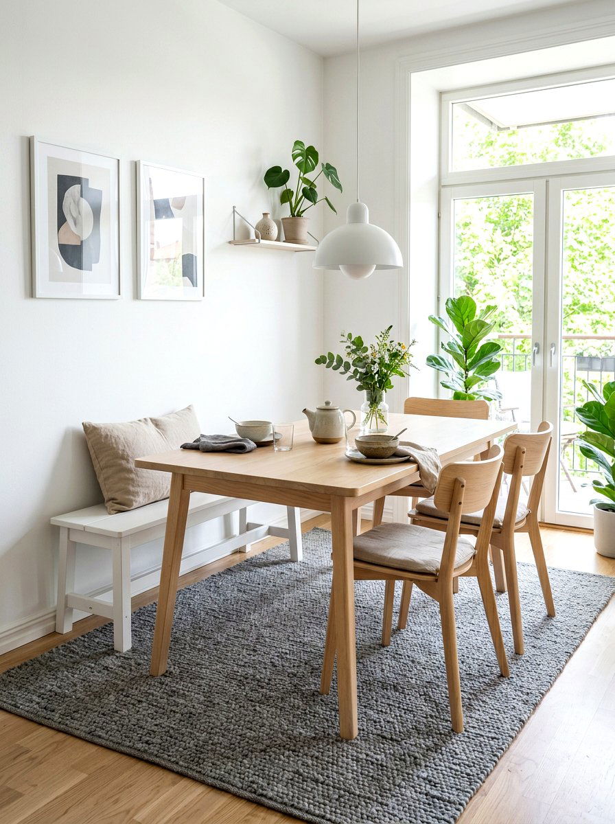 Scandinavian dining corner - 30 corner breakfast nook ideas