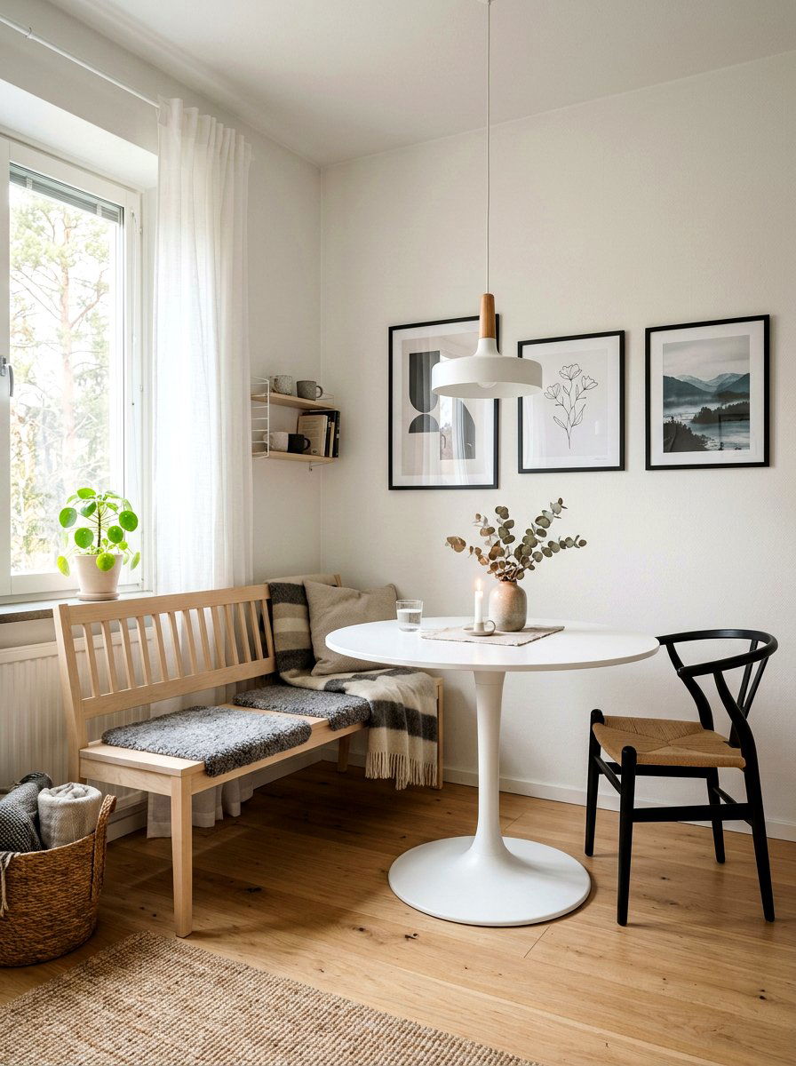 Scandinavian dining nook - 30 banquette seating ideas