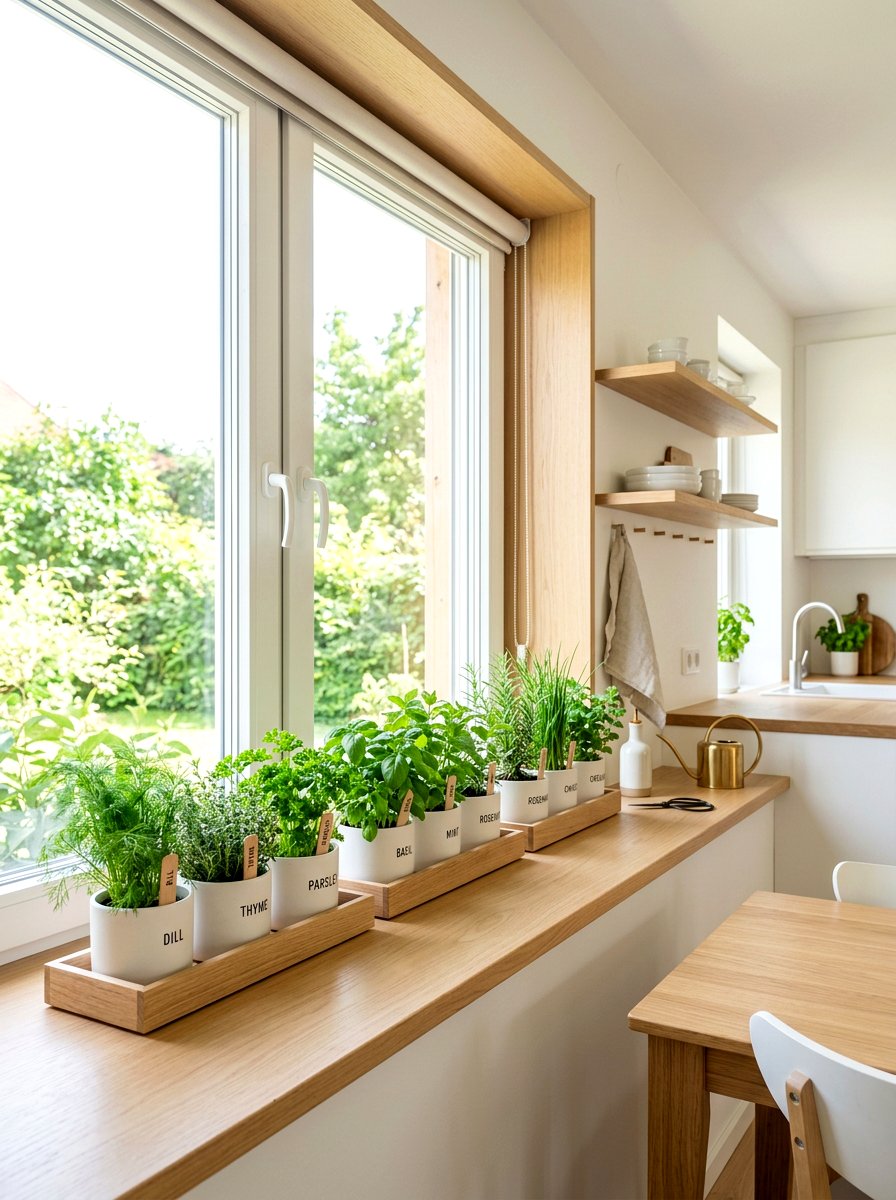 Scandinavian herb garden - 30 windowsill herb garden ideas