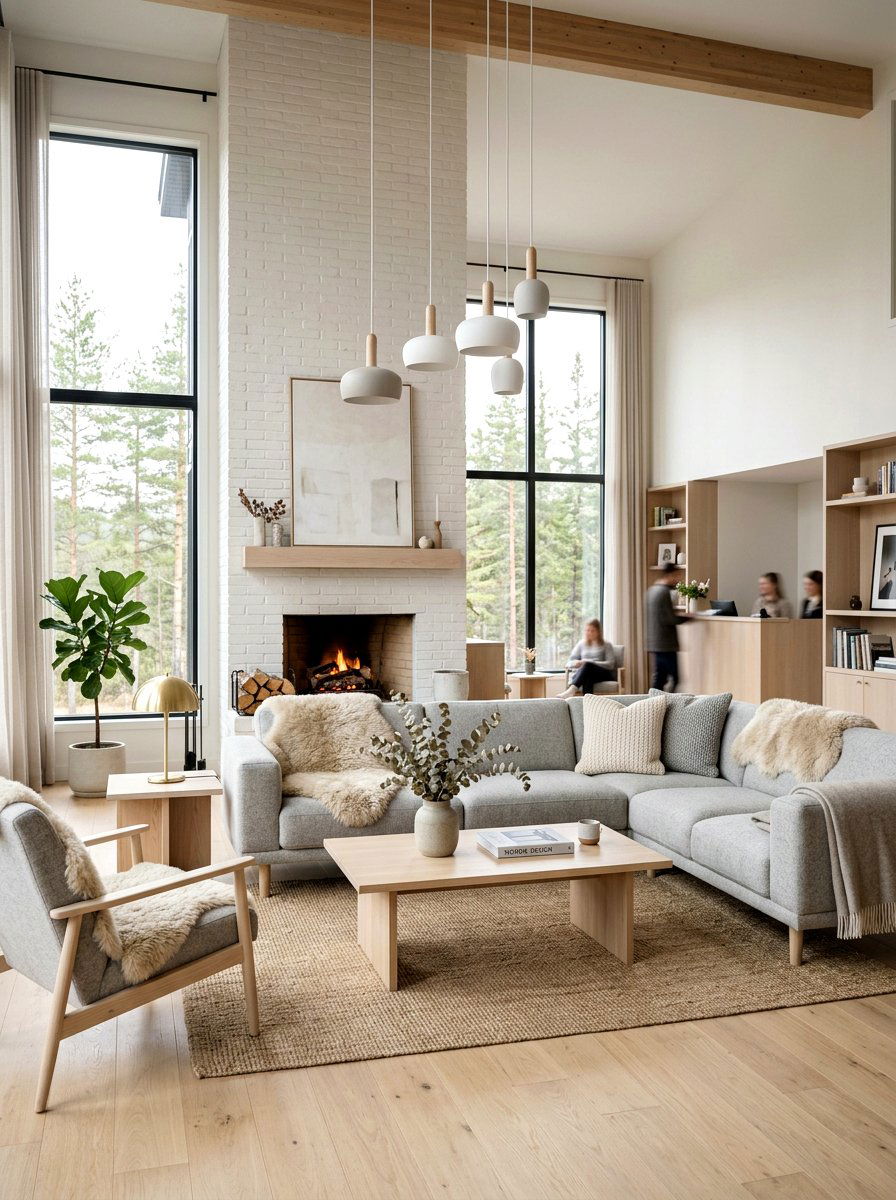 Scandinavian hotel foyer - 30 hotel lobby living room ideas