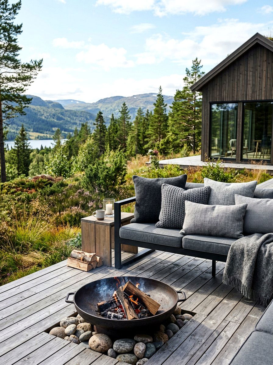 Scandinavian hygge grey outdoor pillow - 30 outdoor throw pillow ideas