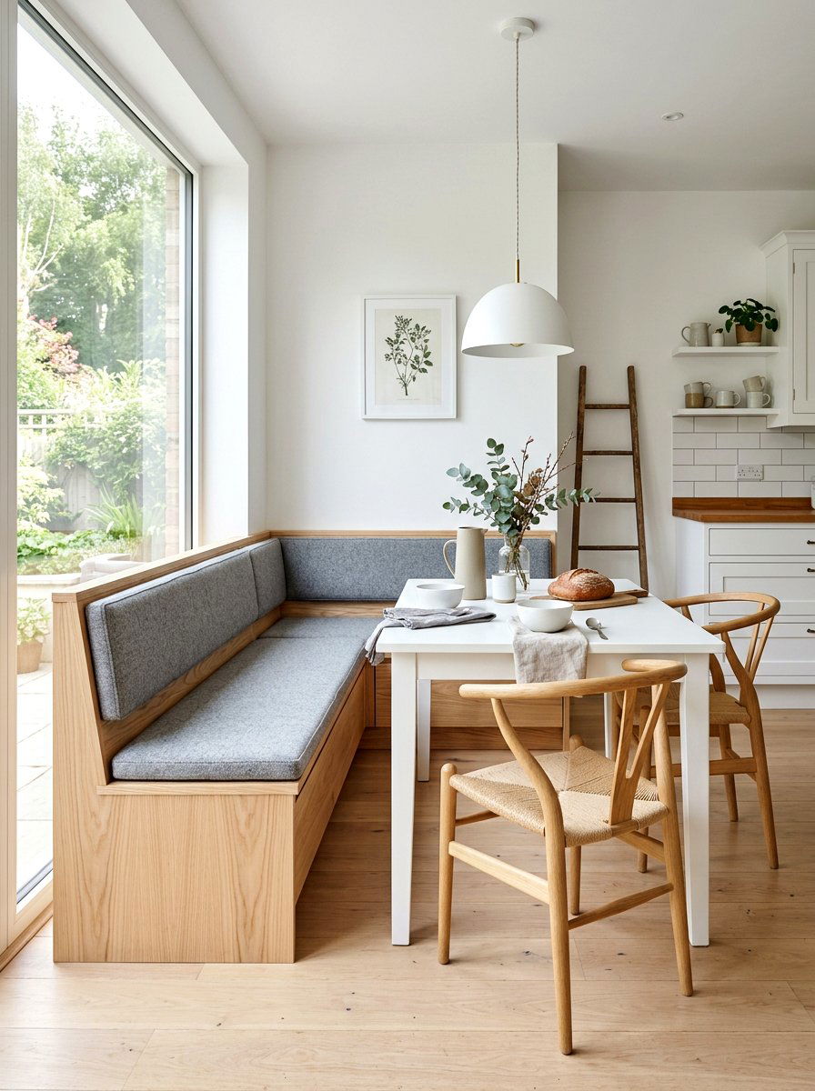 Scandinavian kitchen bench - 30 breakfast room bench ideas