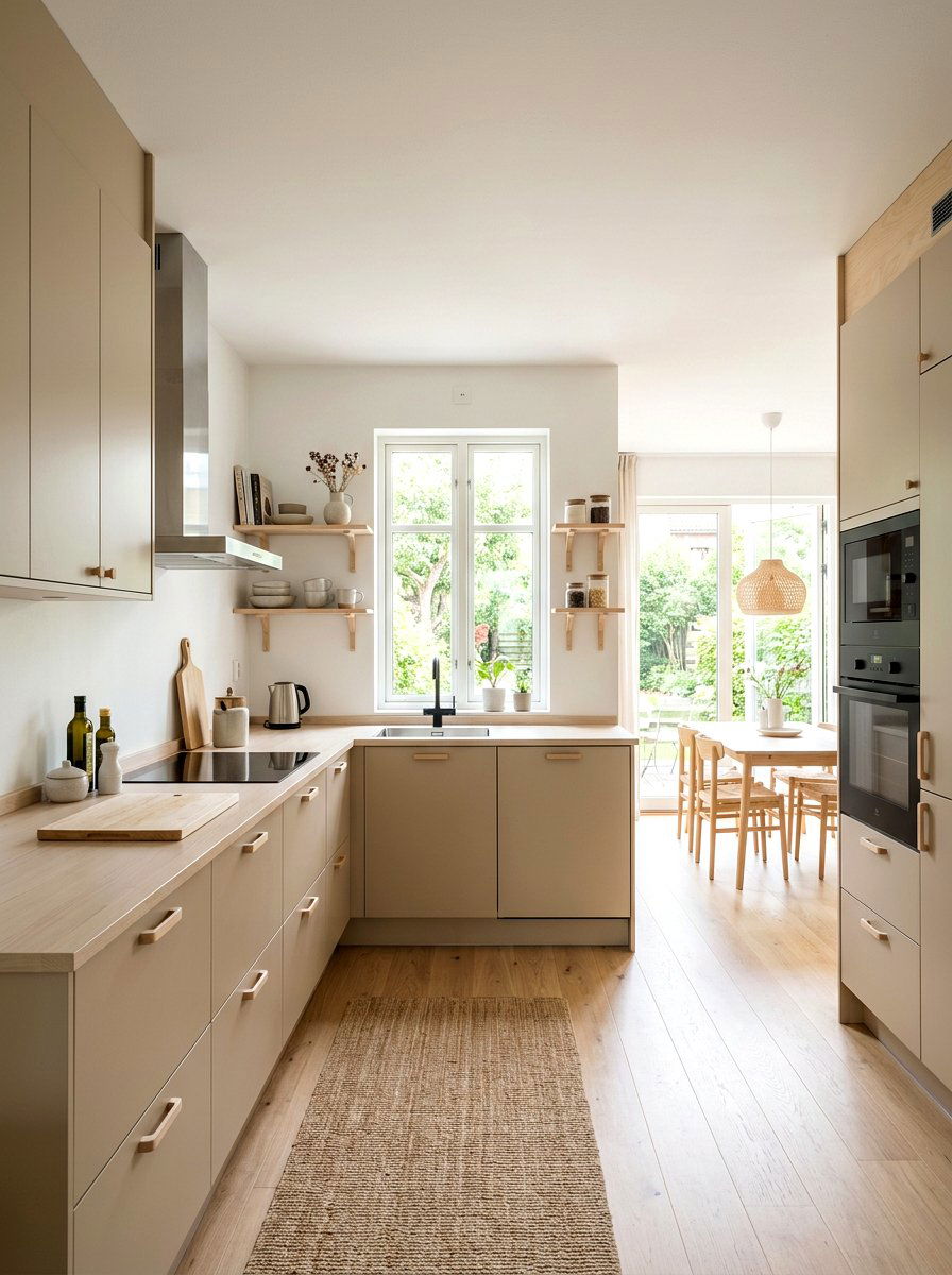 Scandinavian latte kitchen light wood - 30 latte color kitchen ideas