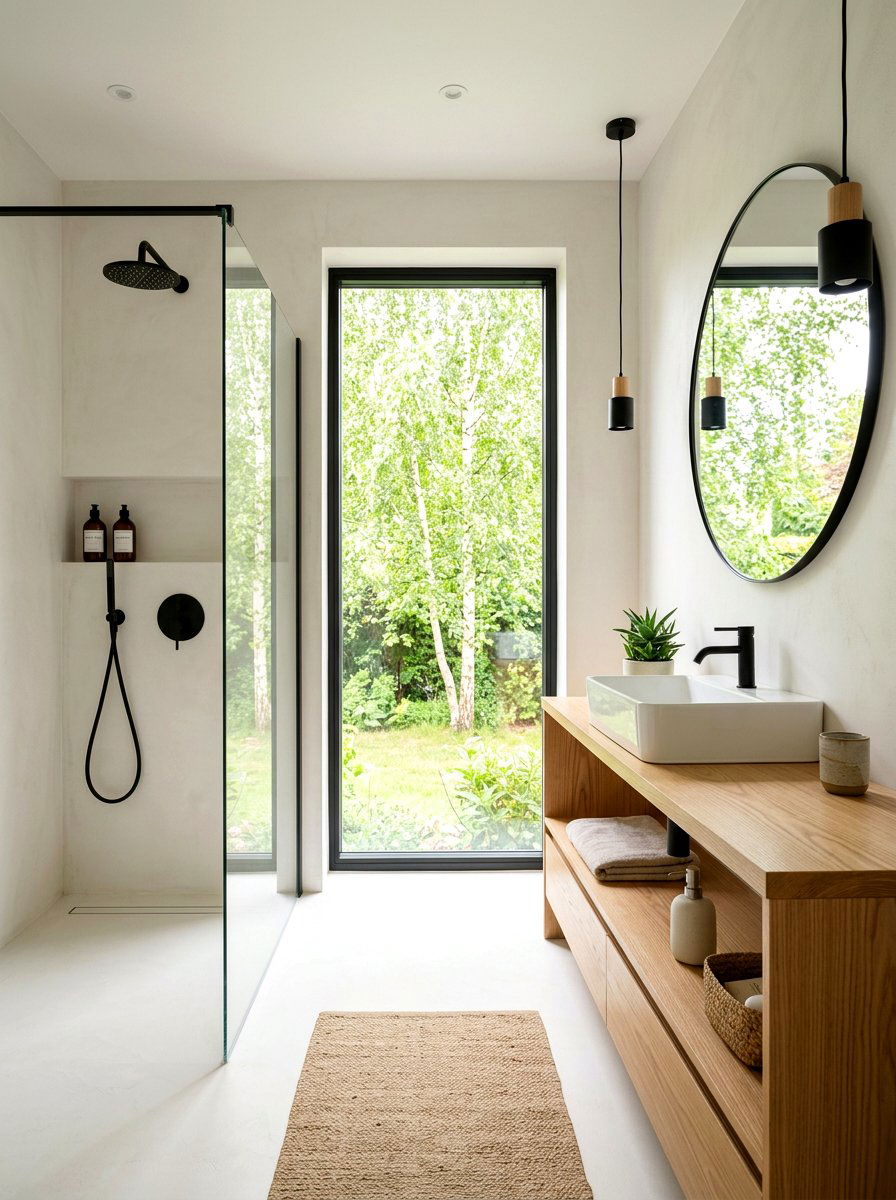 Scandinavian microcement bathroom style - 30 microcement bathroom ideas