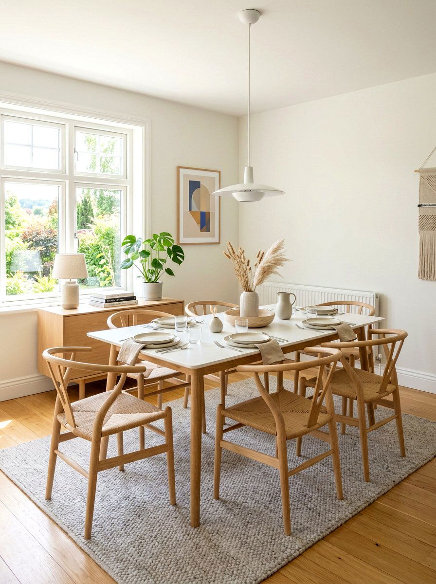 Scandinavian minimalist chairs - 30 mismatched dining chair ideas