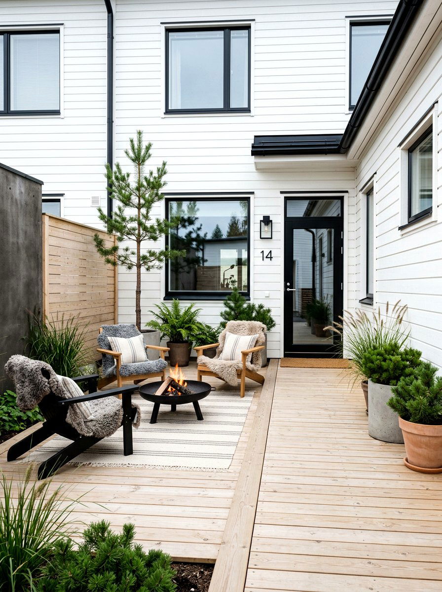 Scandinavian minimalist courtyard entry - 30 courtyard house entry ideas