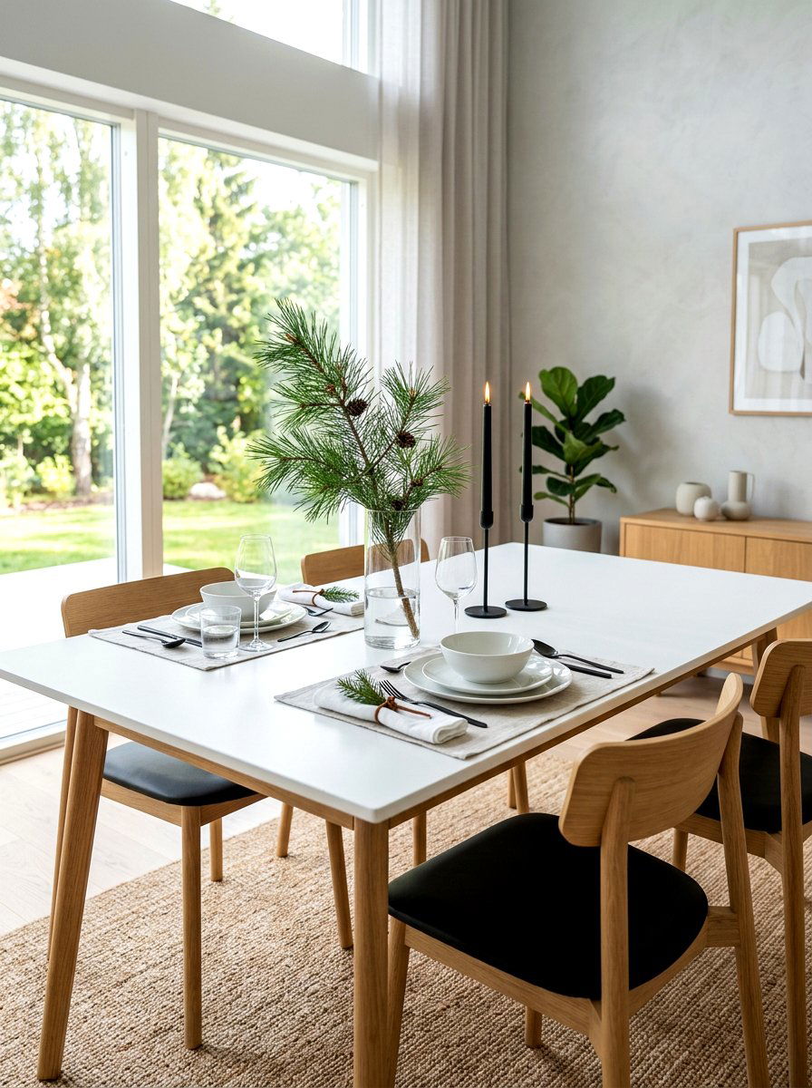 Scandinavian minimalist table decor - 30 Thanksgiving brunch table ideas