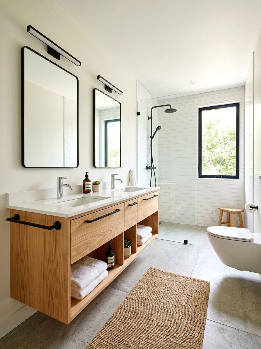 Scandinavian mixed metal bathroom - 30 mixed metal bathroom decor ideas