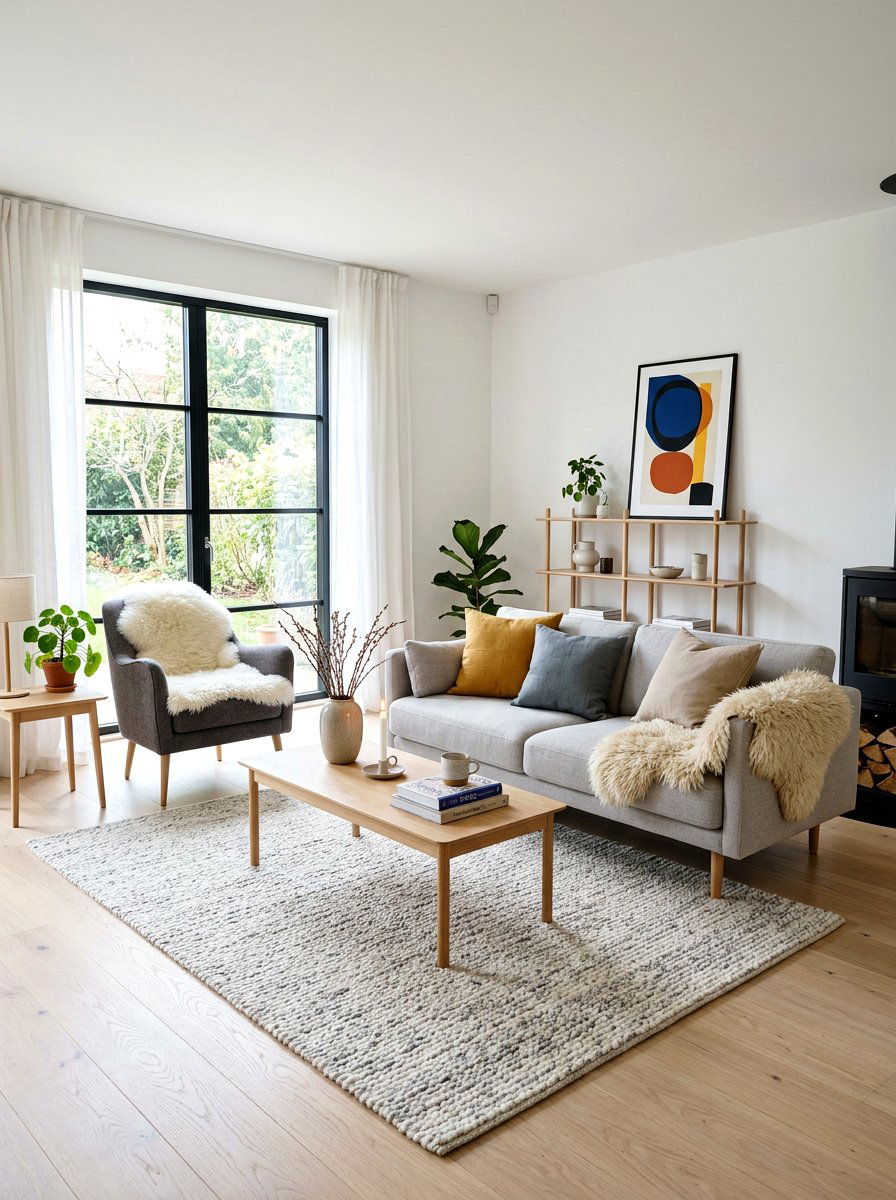 Scandinavian neutral living room - 30 warm neutral living room ideas