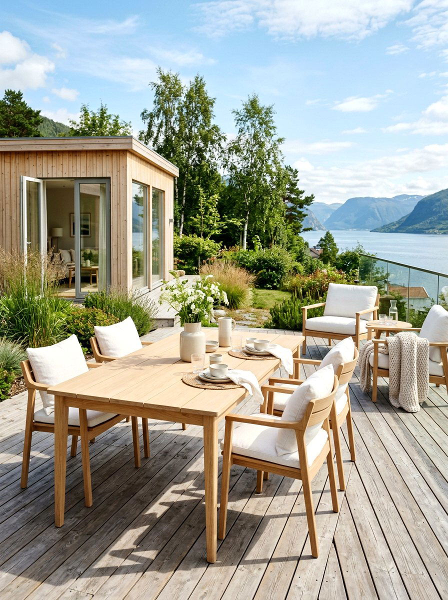 Scandinavian outdoor furniture - 30 city terrace decor ideas