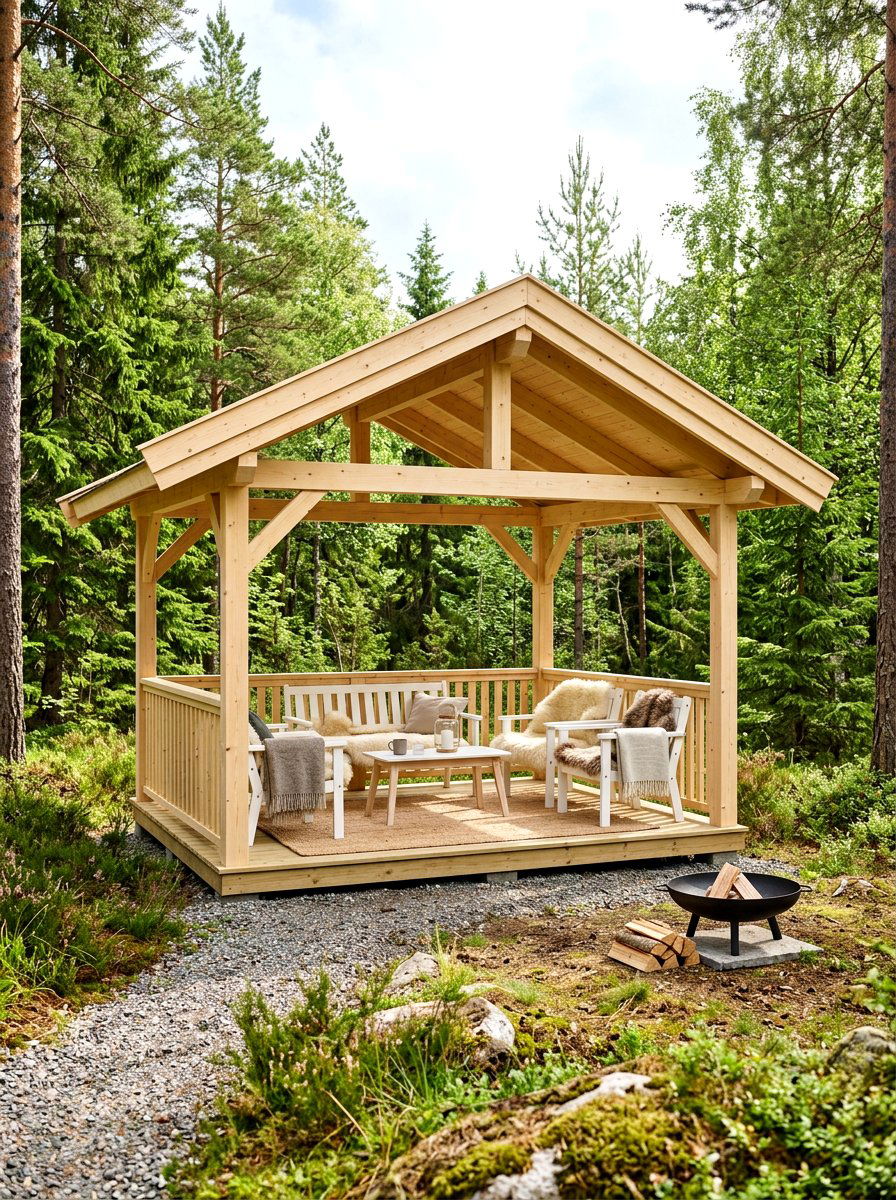 Scandinavian outdoor gazebo - 30 modern gazebo ideas