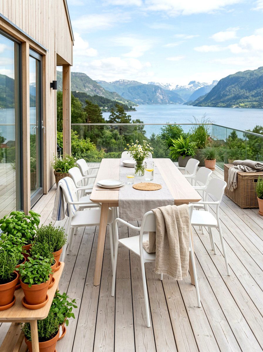 Scandinavian patio furniture - 30 outdoor dining furniture ideas