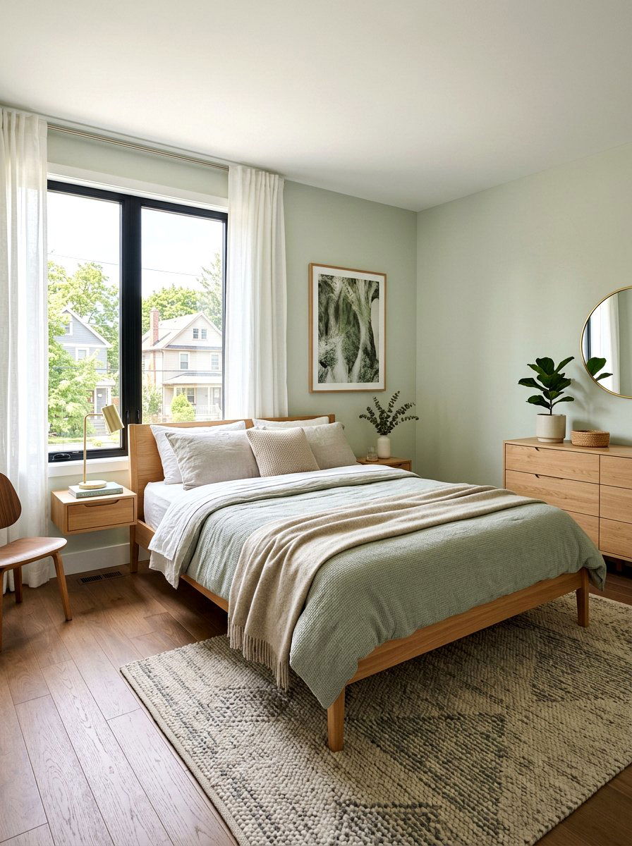 Scandinavian sage brown bedroom - 30 sage and cocoa bedroom ideas