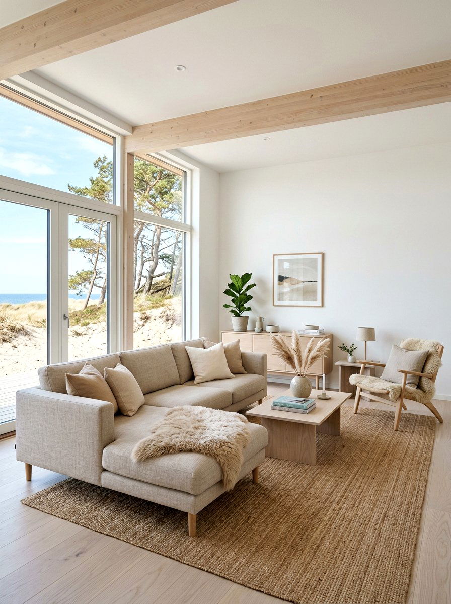 Scandinavian sand living room - 30 sand color living room ideas
