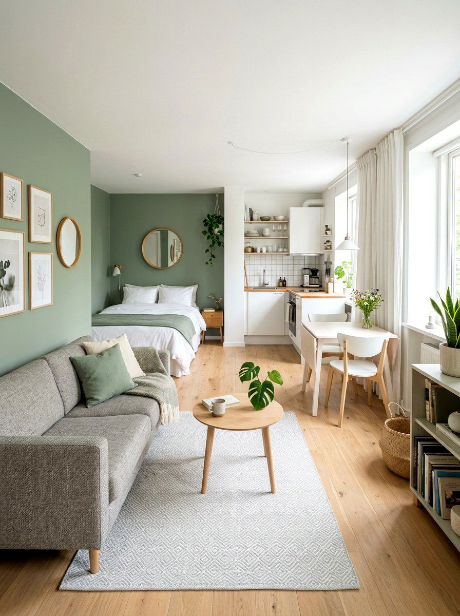 Scandinavian studio apartment layout - 30 studio apartment vibe ideas