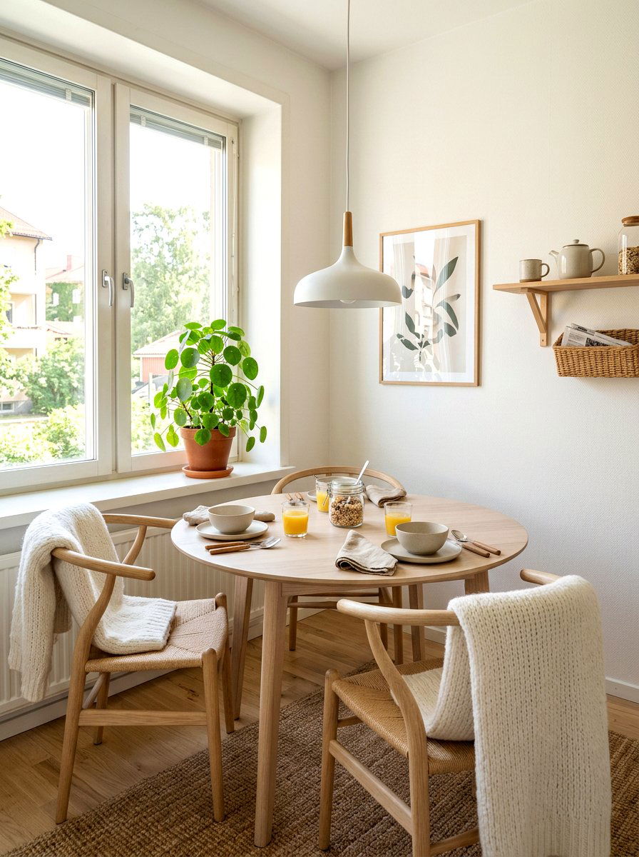 Scandinavian style breakfast corner - 30 bedroom breakfast nook ideas
