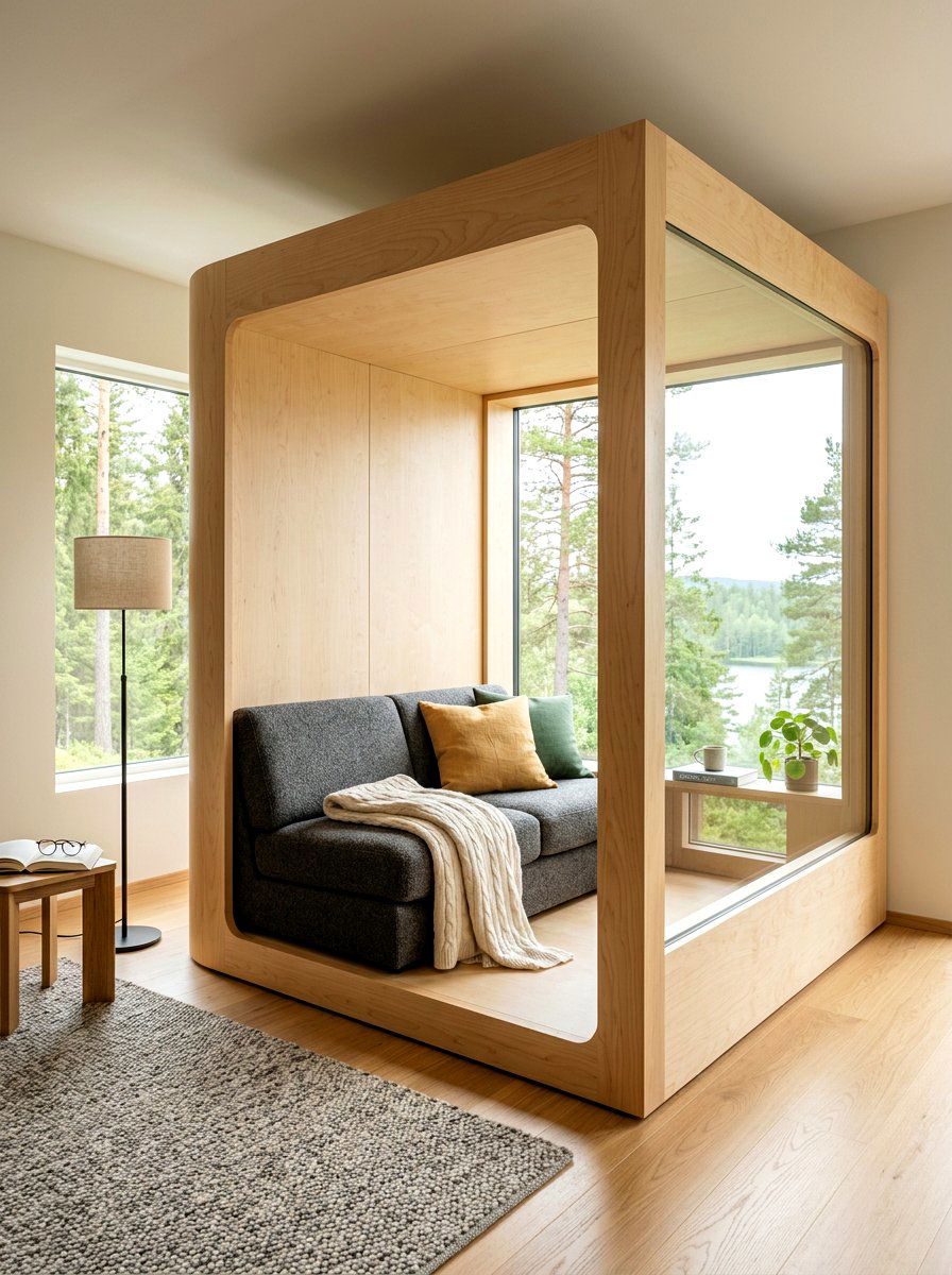 Scandinavian style reading pod - 30 reading shed ideas