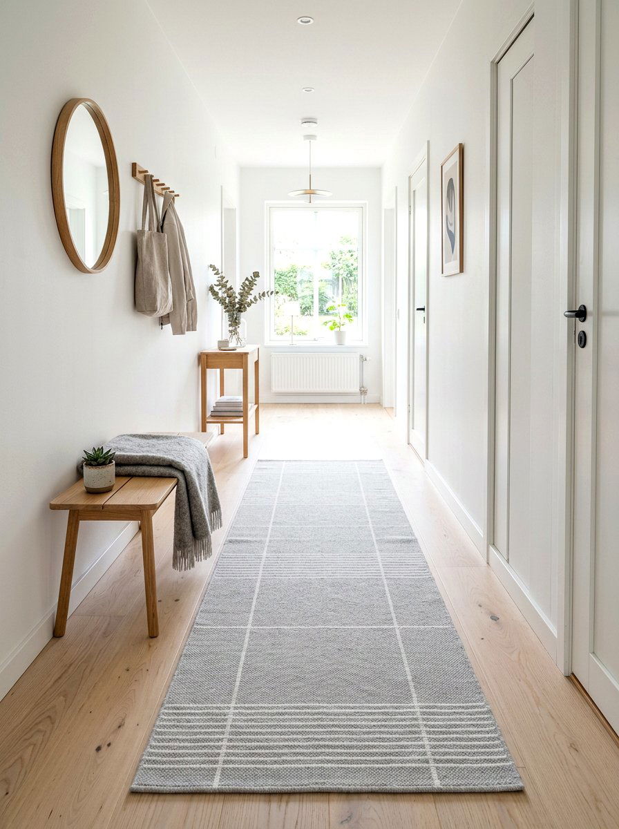 Scandinavian style runner - 30 hallway runner ideas