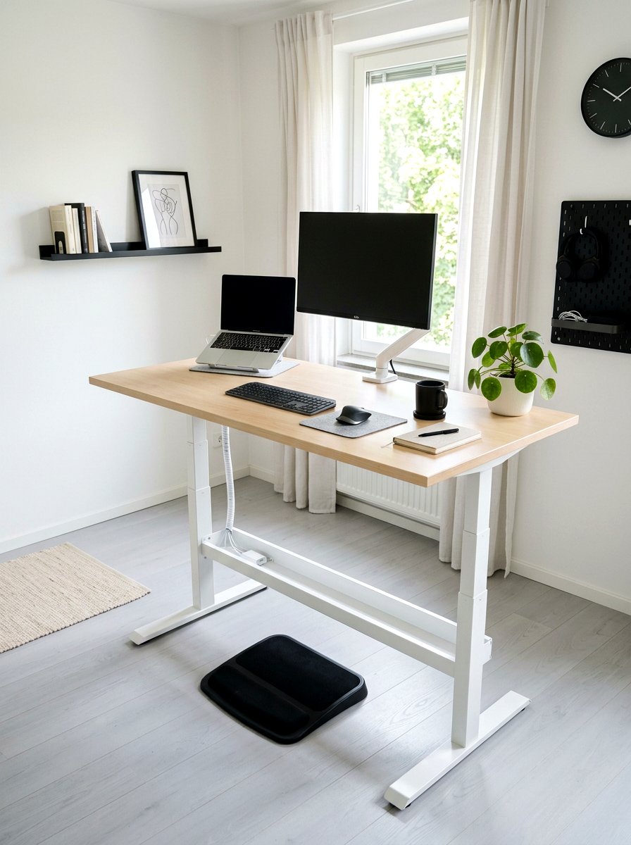 Scandinavian style standing desk - 30 standing desk room ideas