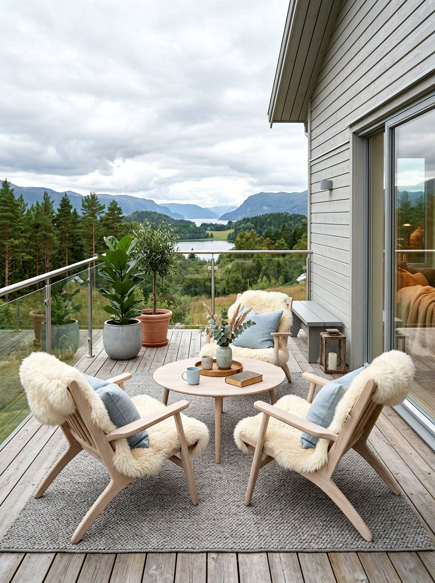 Scandinavian terrace furniture - 30 terrace lounge ideas aesthetic