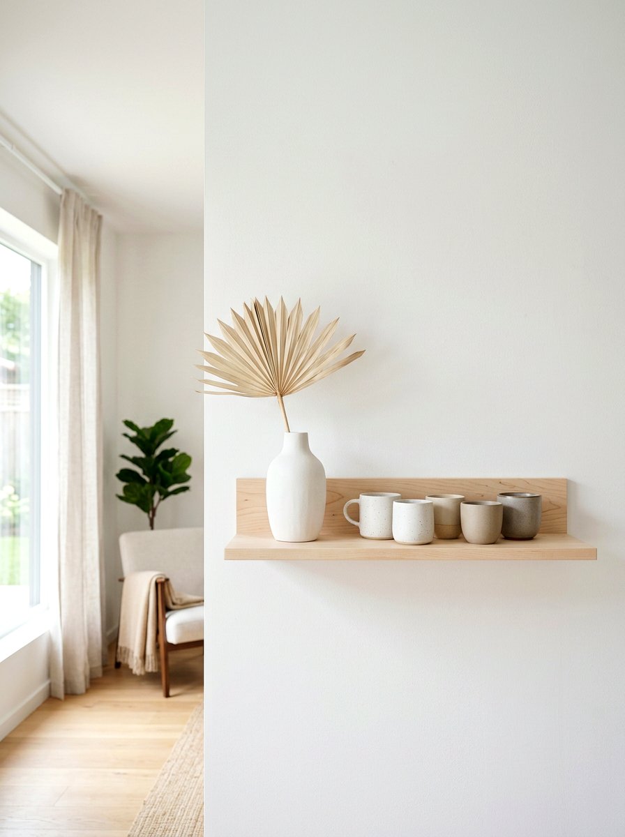 Scandinavian wood shelf - 30 open cabinet styling ideas