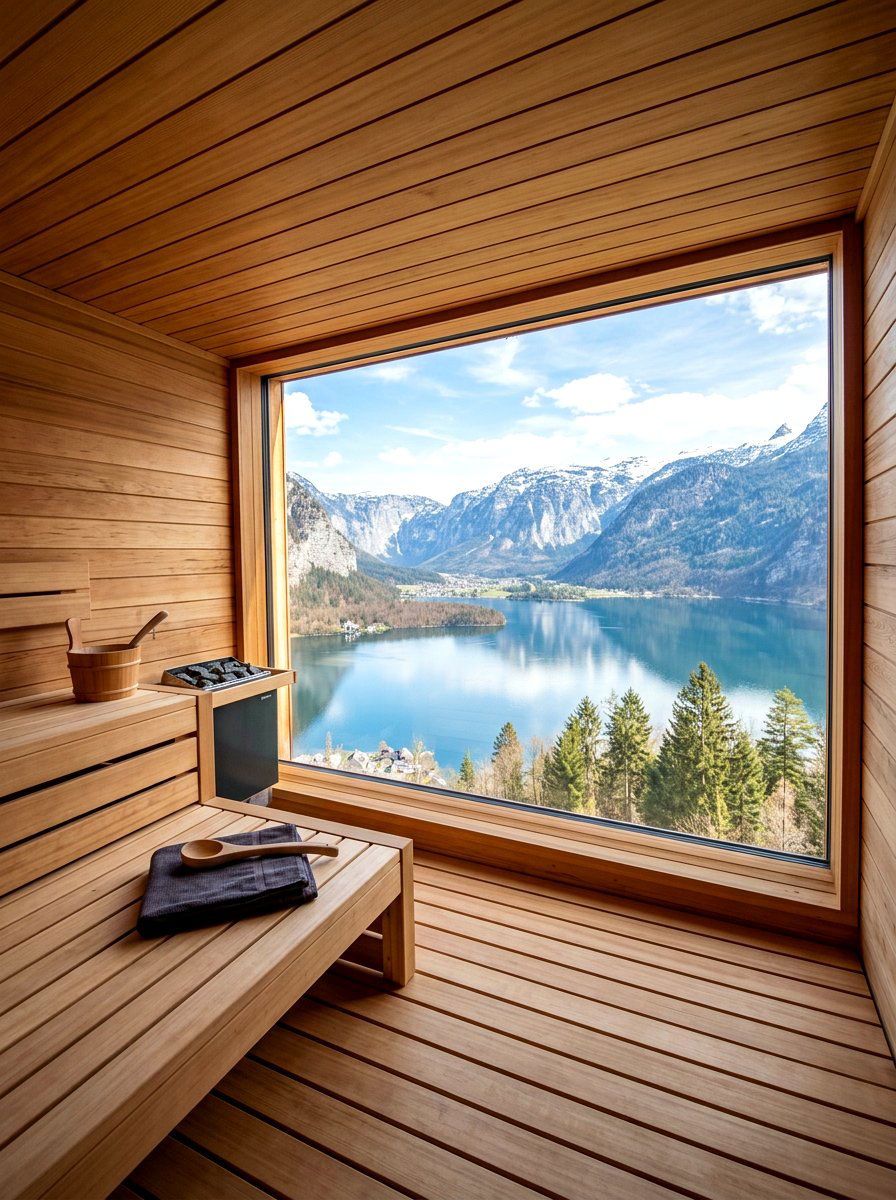 Scenic View Sauna - 30 sauna room ideas