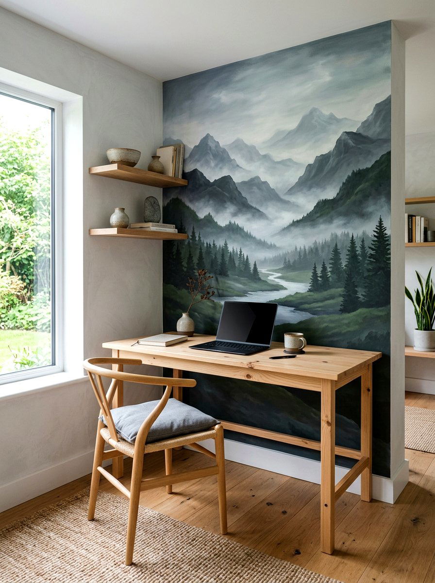 Scenic Wall Mural - 30 study wall ideas