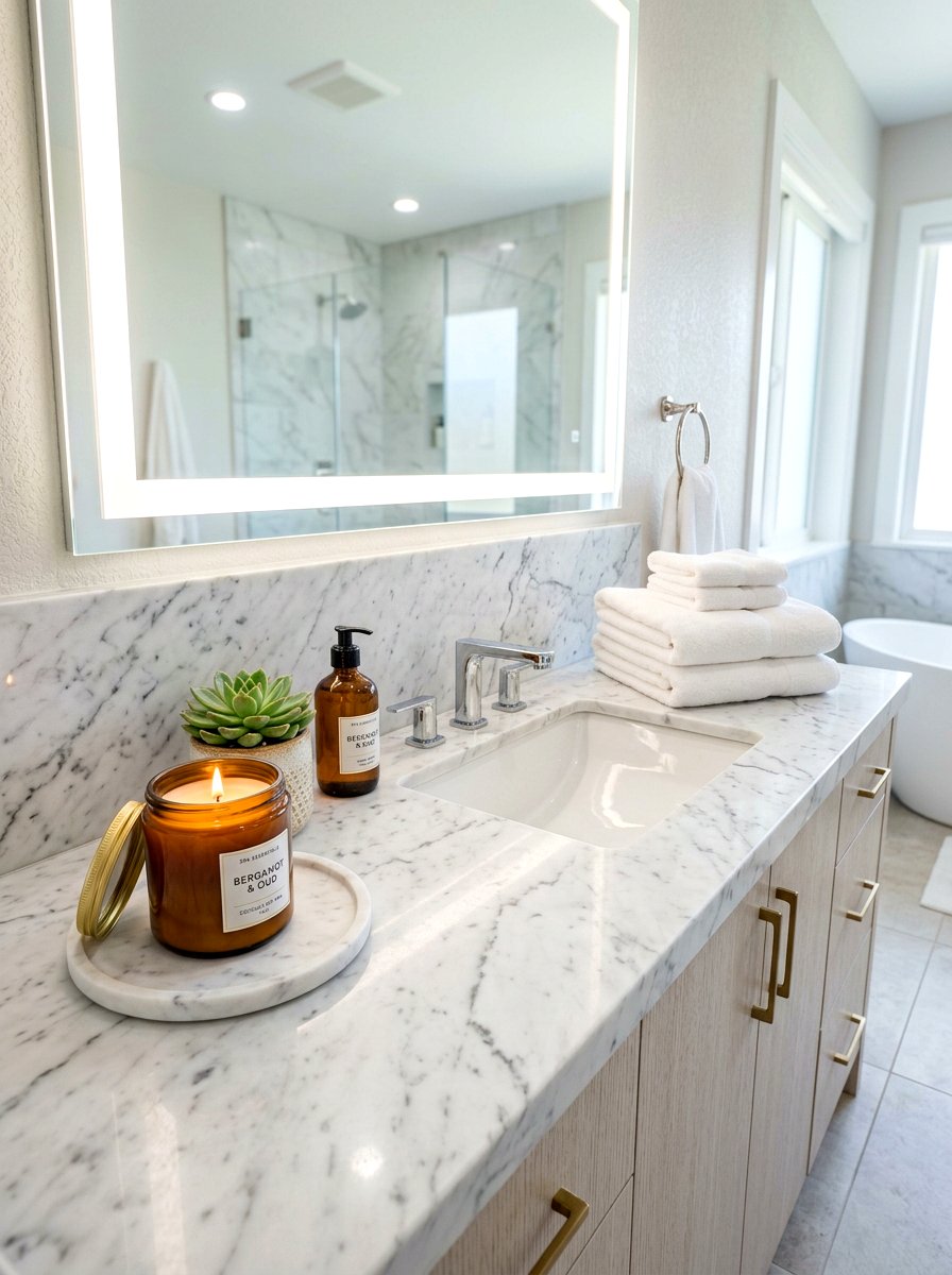 Scented Candles In Bathroom Spa - 30 candle decor ideas