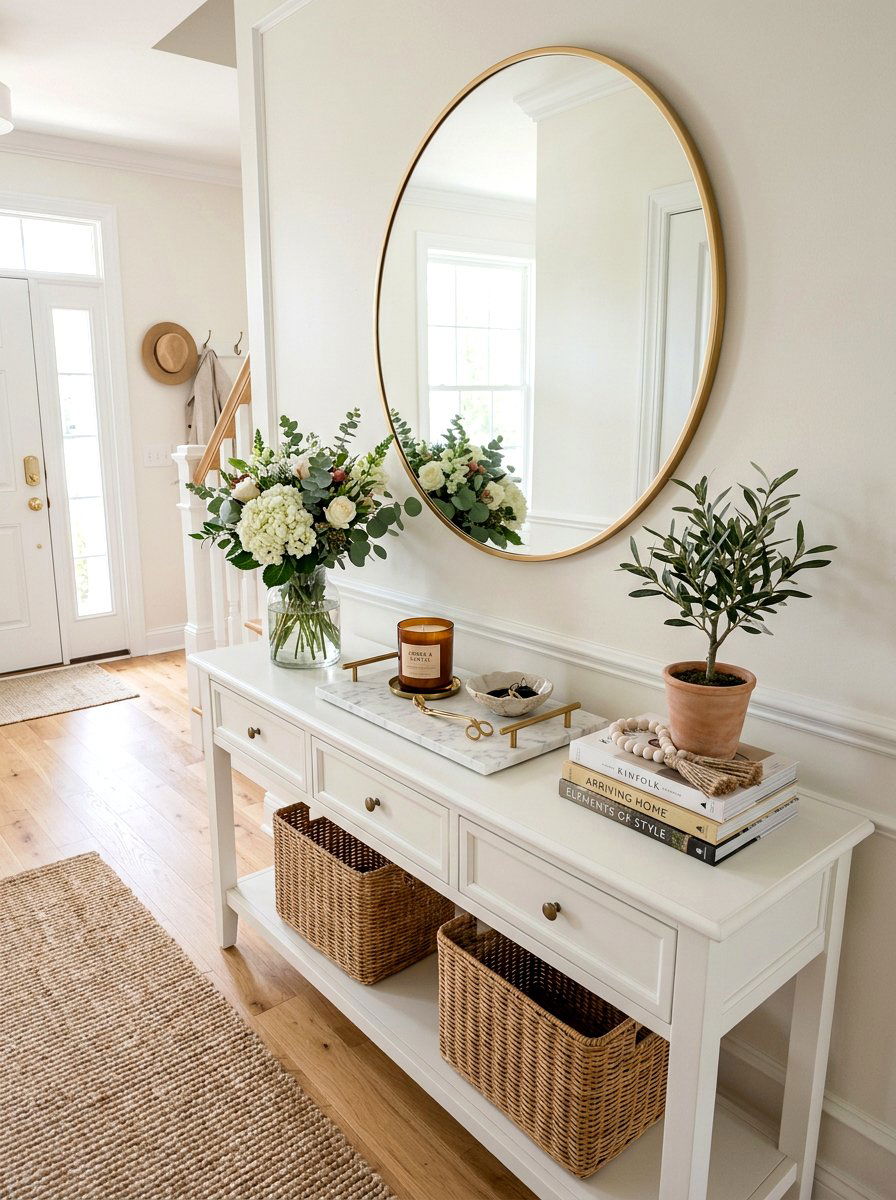 Scented Candles In Entryway Console - 30 candle decor ideas