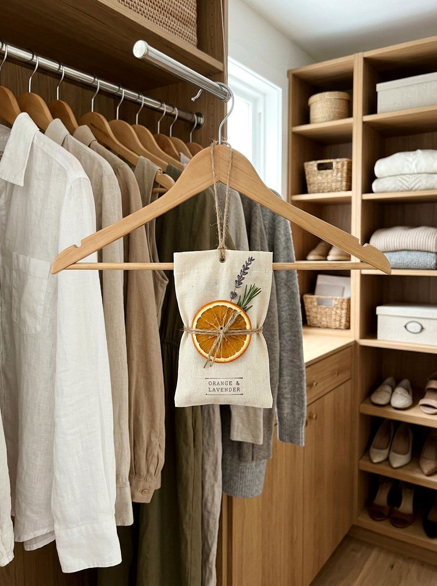 Scented Closet Sachet - 30 dried orange decor ideas