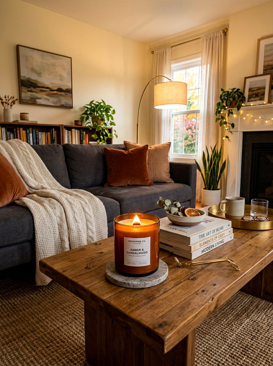 Scented Coffee Table Candle - 30 coffee table styling ideas