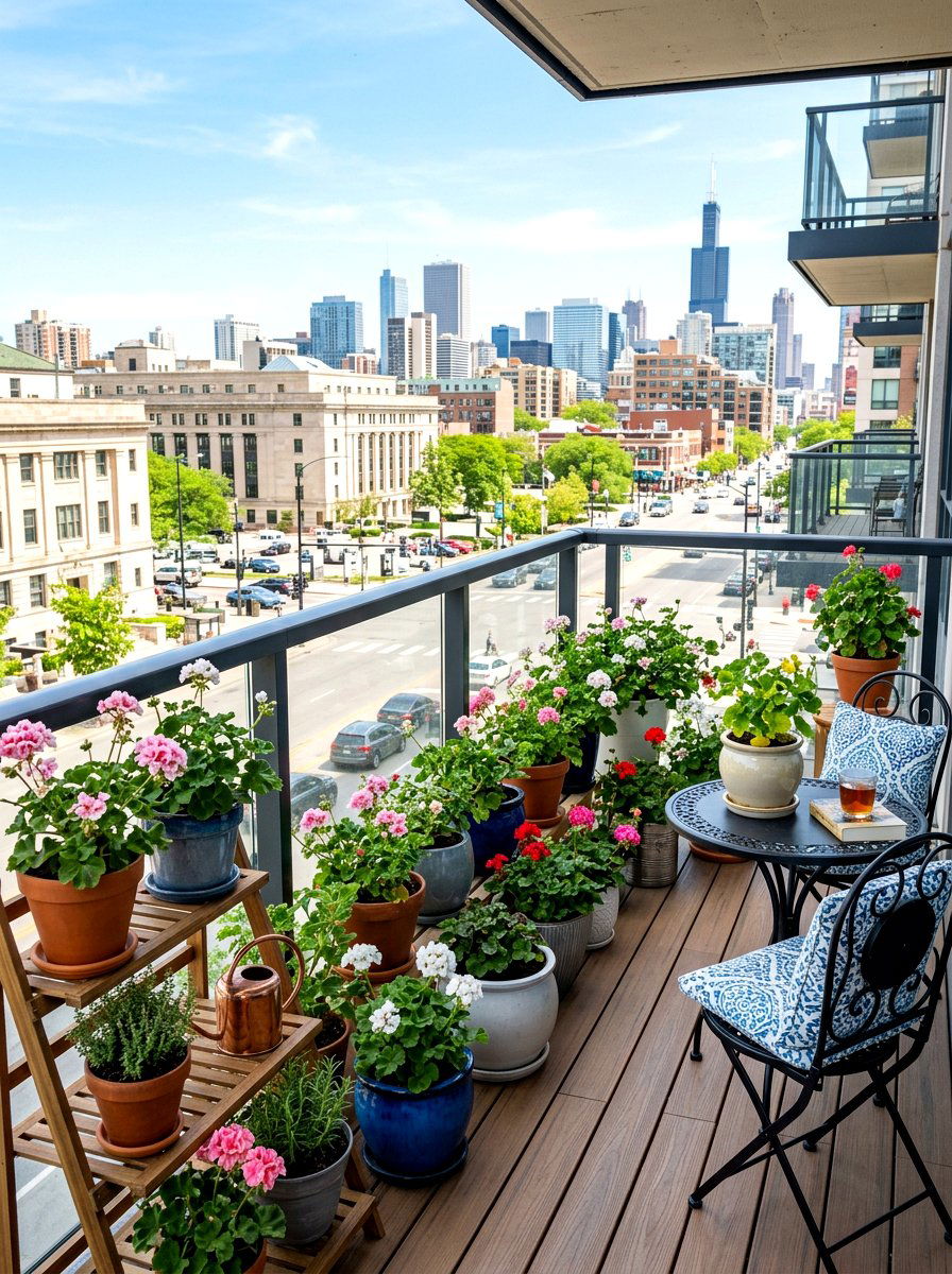 Scented Geranium Balcony - 30 fragrance garden ideas
