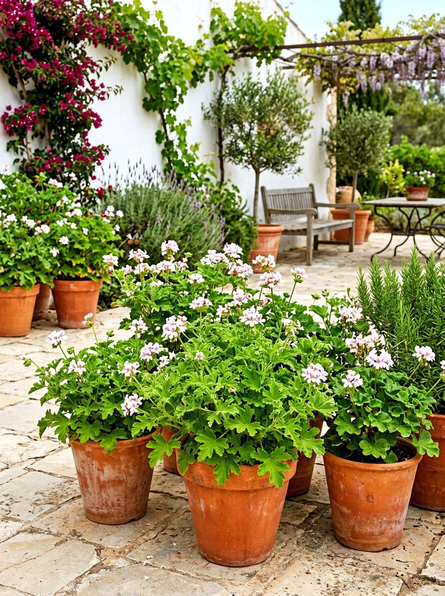 Scented Geranium Plant - 30 sensory backyard garden ideas