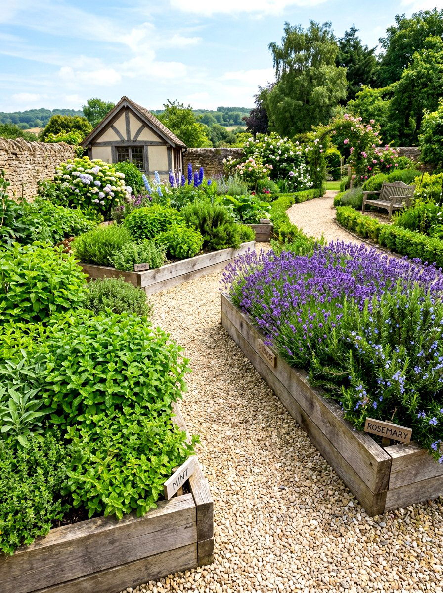 Scented Herb Garden - 30 meditation garden ideas