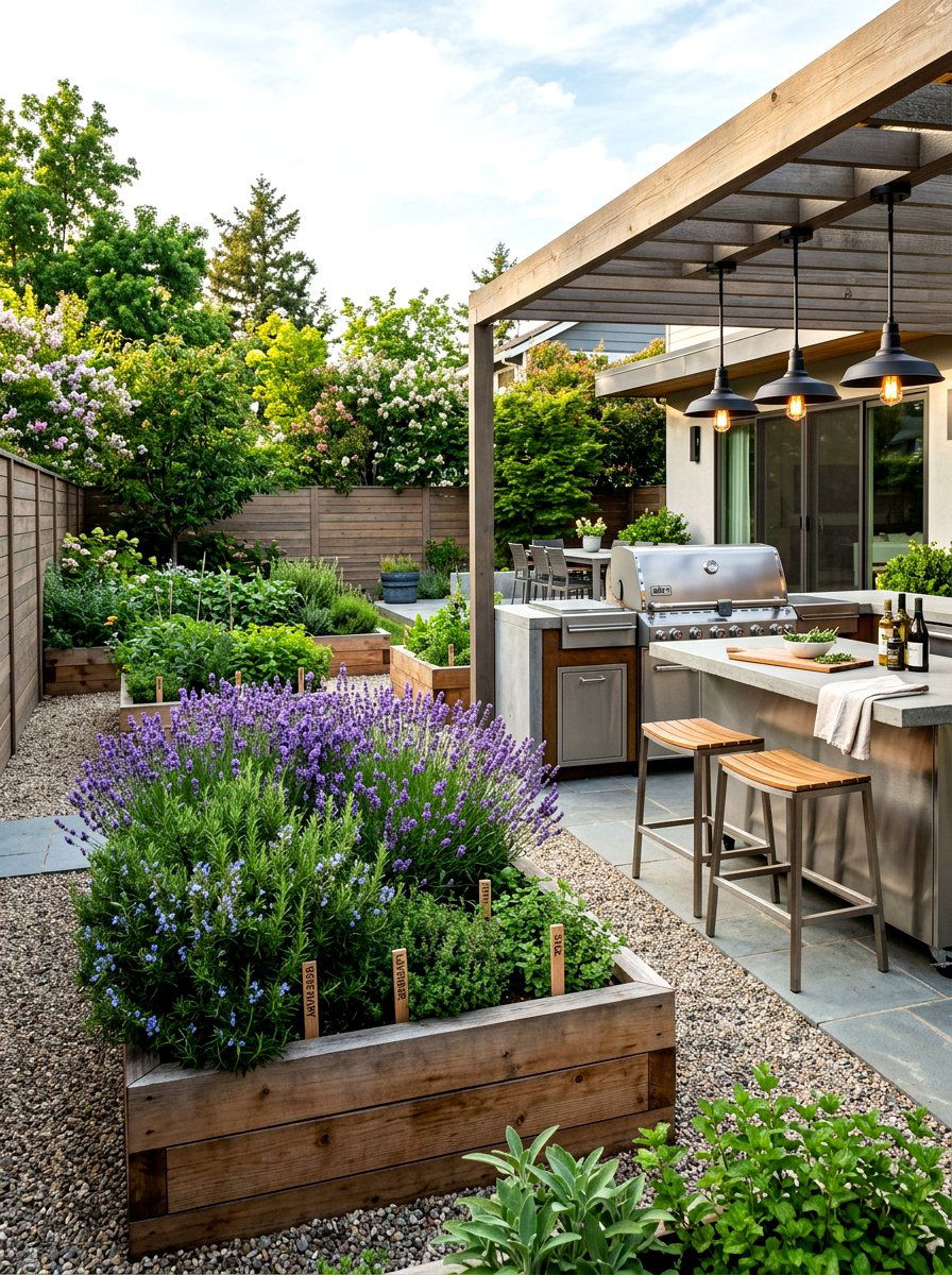 Scented Herb Outdoor Space - 30 evening fragrance garden ideas