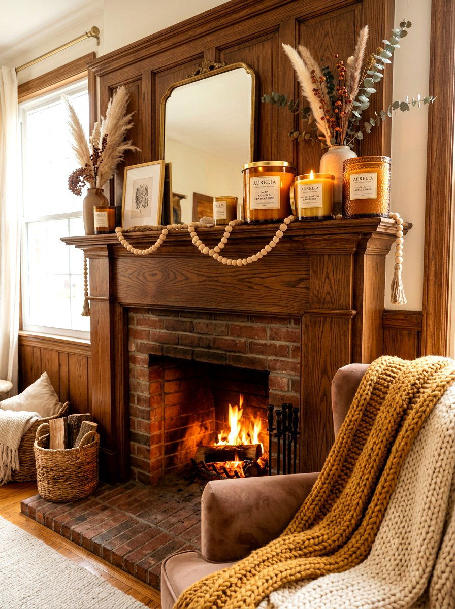 Scented Jar Candle - 30 mantel candle styling ideas