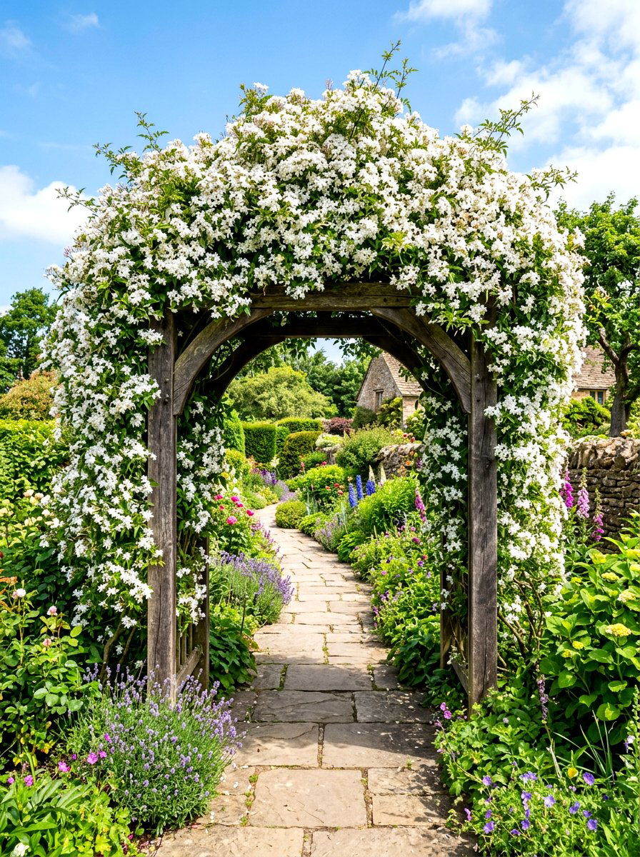 Scented Jasmine Arch - 30 cloister garden ideas