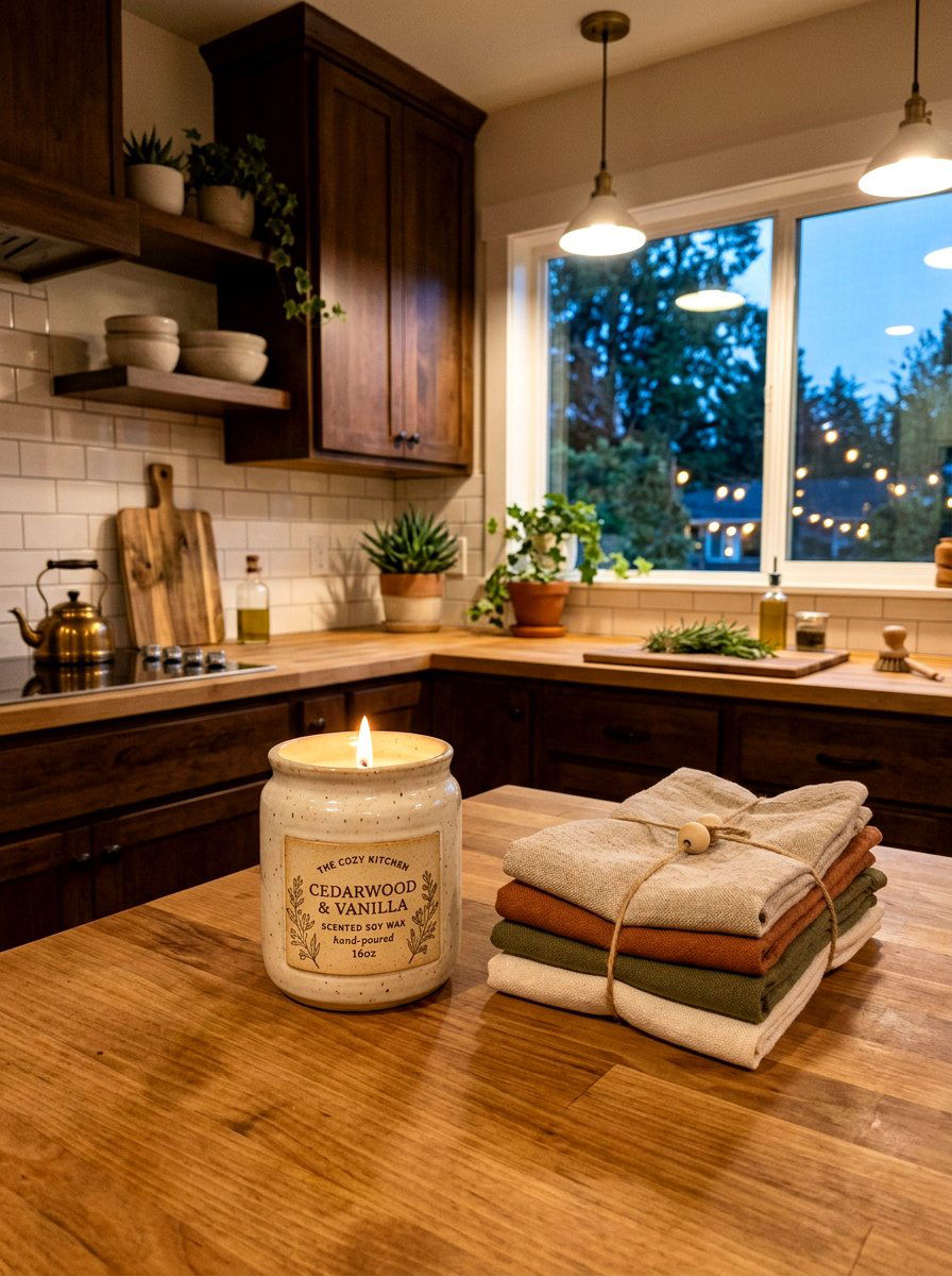 Scented Kitchen Candle - 30 kitchen counter decor ideas