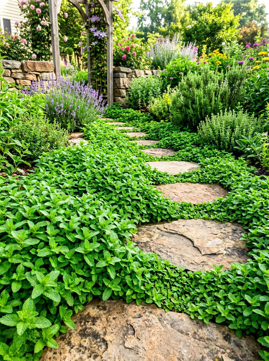 Scented Mint Groundcover - 30 sensory backyard garden ideas